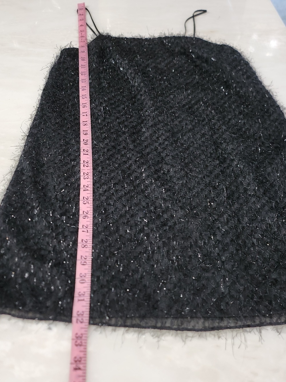 Black Spaghetti Strap Metalic Shift Dress by Storia - Picture 3 of 8
